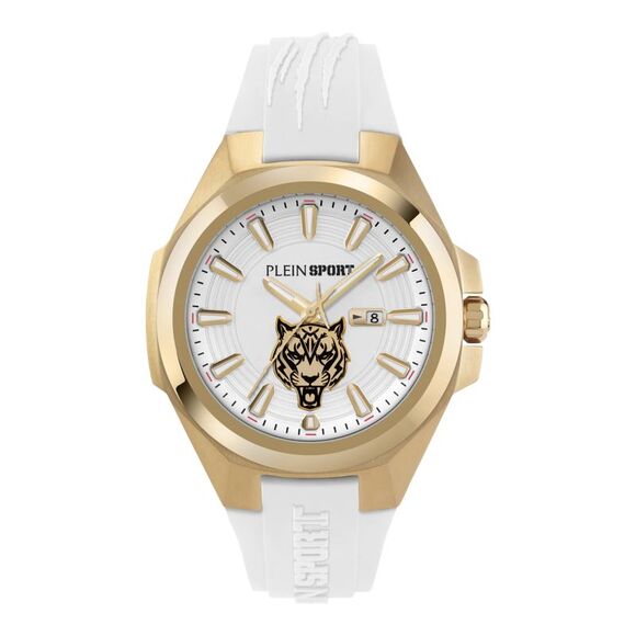 Plein Sport Tigermaster Silicone Watch Gold Mens